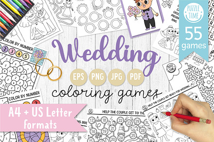 Wedding coloring games, an Education Illustration by Lexi Claus