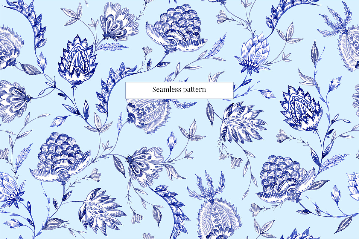 LUXURY BATIK, Watercolor set!, a Pattern Graphic by HannaStudio (Photo 7 of 10)