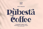 Rubesta Coffee / Modern Font, a Serif Font by Scratchones (Thumbnail 1 of 9)