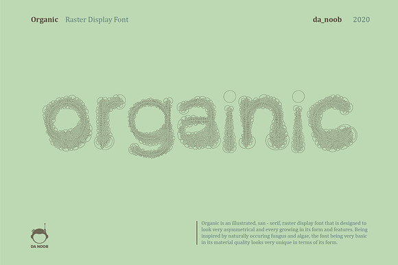 Organic - Raster display font preview 4