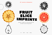 Fruit Slice Imprints | Vector Pack, a Food Illustration by Nutalin Art (Thumbnail 1 of 13)