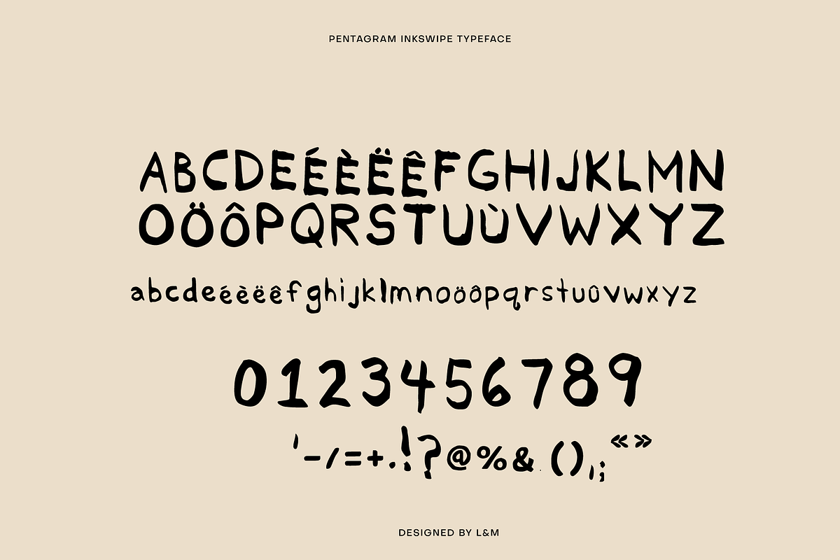 PENTAGRAM INKSWIPE, a Handwritten Font by Lise & Mike–Visual Makers (Photo 2 of 6)