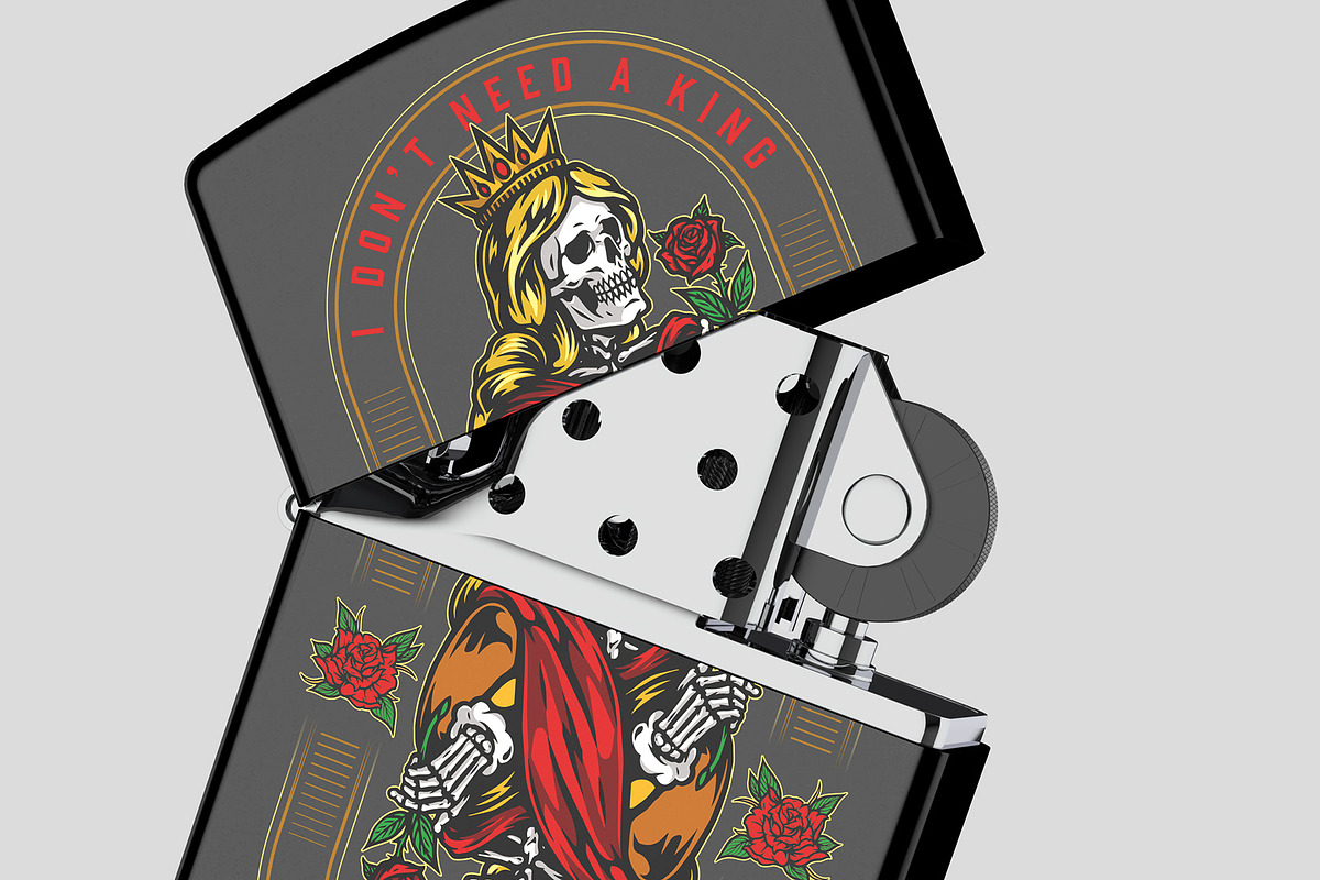 Metallic Lighter Mockup - 8 views, a Merchandise Mockup by Illusiongraphic (Photo 19 of 21)