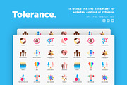 Tolerance | 16 Flat Icons Set, a Solid Icon by Alex Blogoodf (Thumbnail 2 of 12)