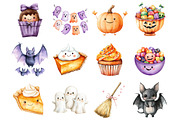 Cute Halloween Clipart, a Seasonal Illustration by CitraGraphics (Thumbnail 3 of 4)