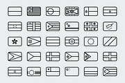 Outline rounded world flags, an Outline Icon by Xinh Studio (Thumbnail 4 of 4)
