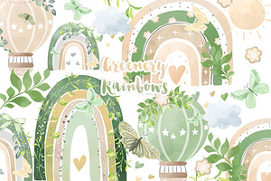 Greenery Rainbows Design