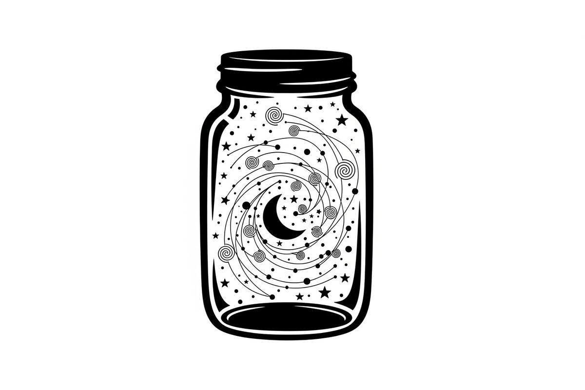 Cosmic Galaxy Jar Design Bundle, an Illustration by Creativeshirt (Photo 2 of 31)