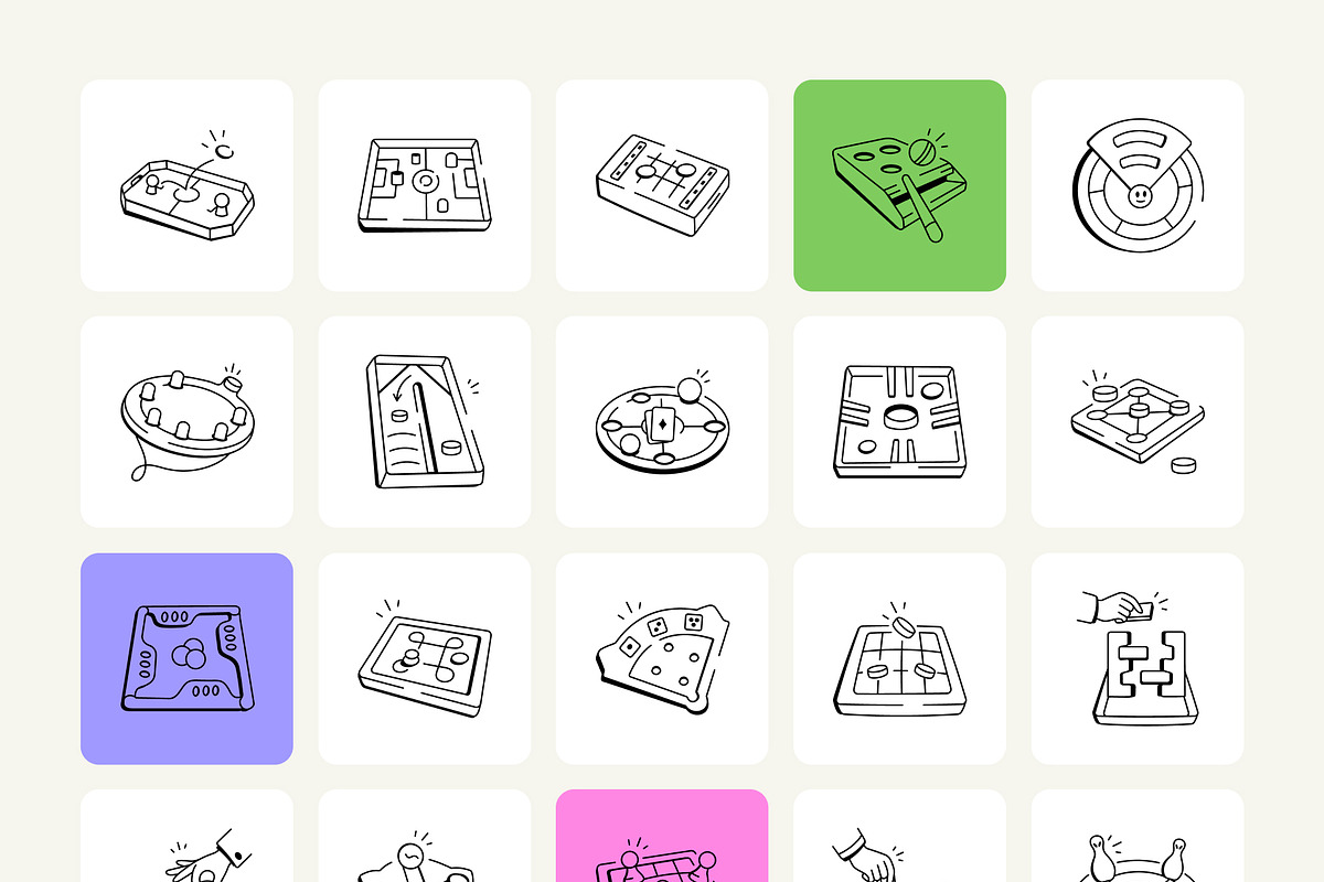 Board Game Doodle, an Outline Icon by Vectors Market (Photo 8 of 8)