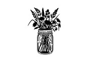 Wildflower Mason Jar SVG Bundle, an Illustration by Designs_River (Thumbnail 23 of 31)