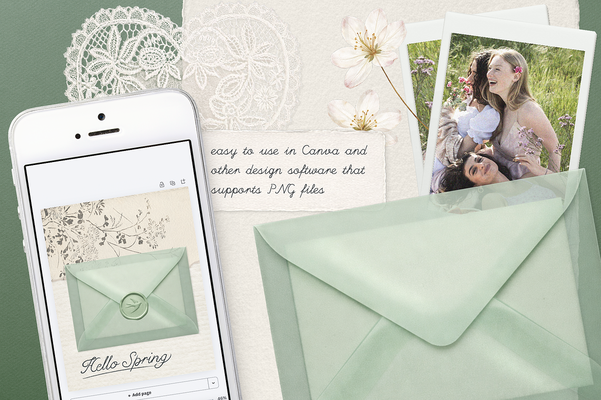 BREATH OF SPRING Scrapbooking Bundle, an Object Graphic by Moon Starer Studio (Photo 5 of 10)