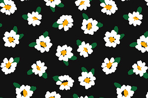 Chamomile. 10 Seamless Patterns