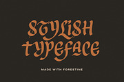 Forestine - Stylish Blackletter, a Blackletter Font by Sarid Ezra (Thumbnail 5 of 7)
