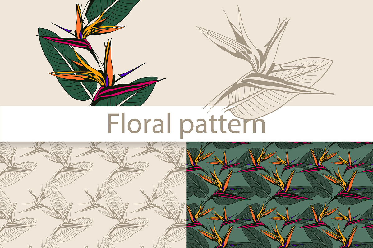 Tropical Flower Seamless Pattern, a Pattern Graphic by Plaid4You (Photo 1 of 17)