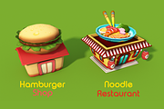 3D Cartoon Shop City, an Environmental 3D Model by Souchenki (Thumbnail 14 of 21)