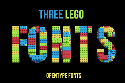 3 Lego Fonts, a Font by Handmadefont