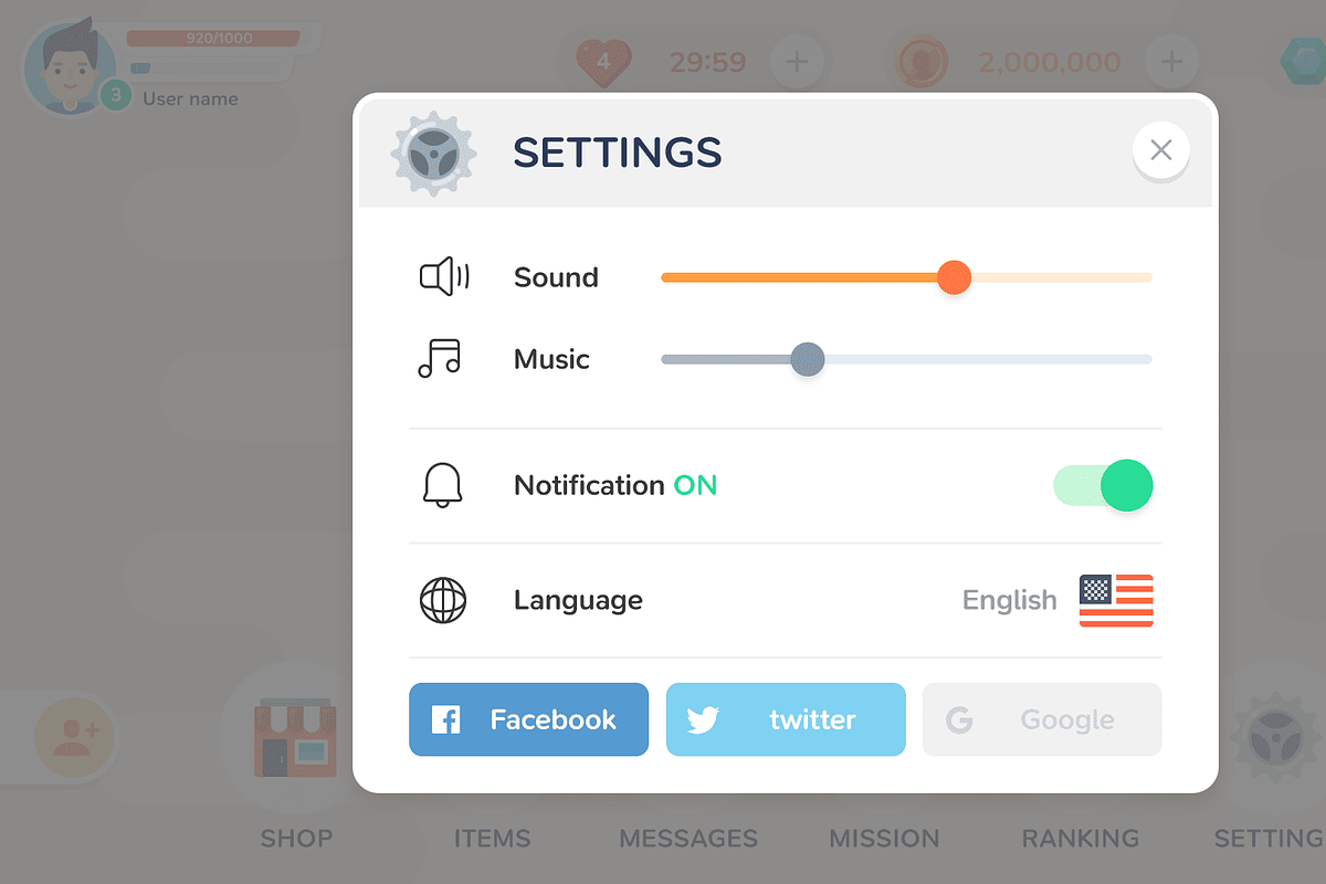 GUI - Mono Round, an UI Kit Template by LAYERLAB (Photo 22 of 32)