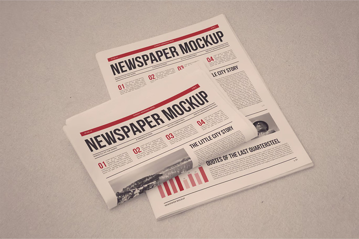 Newspaper Mock-up, an Advertising Mockup by zippypixelstudio (Photo 13 of 14)
