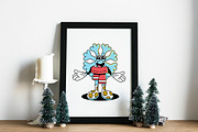 Groovy Christmas Characters set, an Object Graphic by Creative Graphics (Thumbnail 3 of 7)