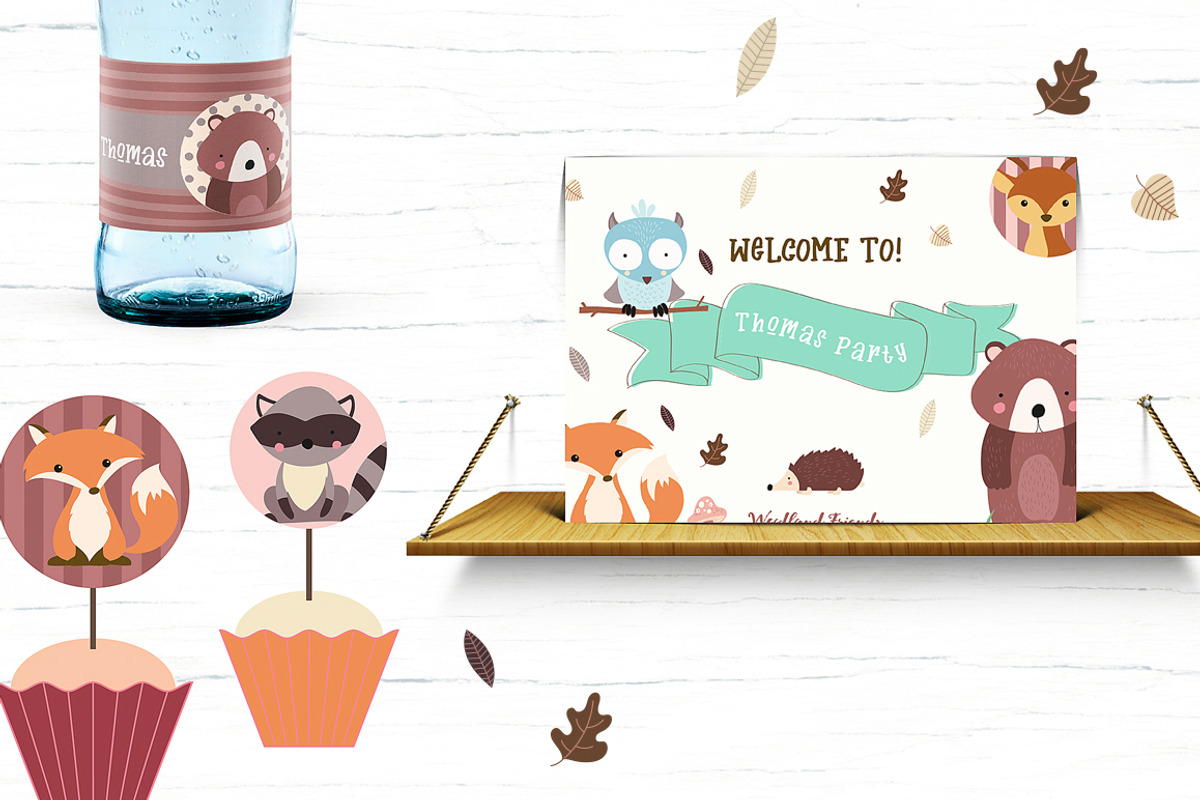 Woodland Printable Party KIT, a Stationery Template by Nordic.Arg (Photo 4 of 6)