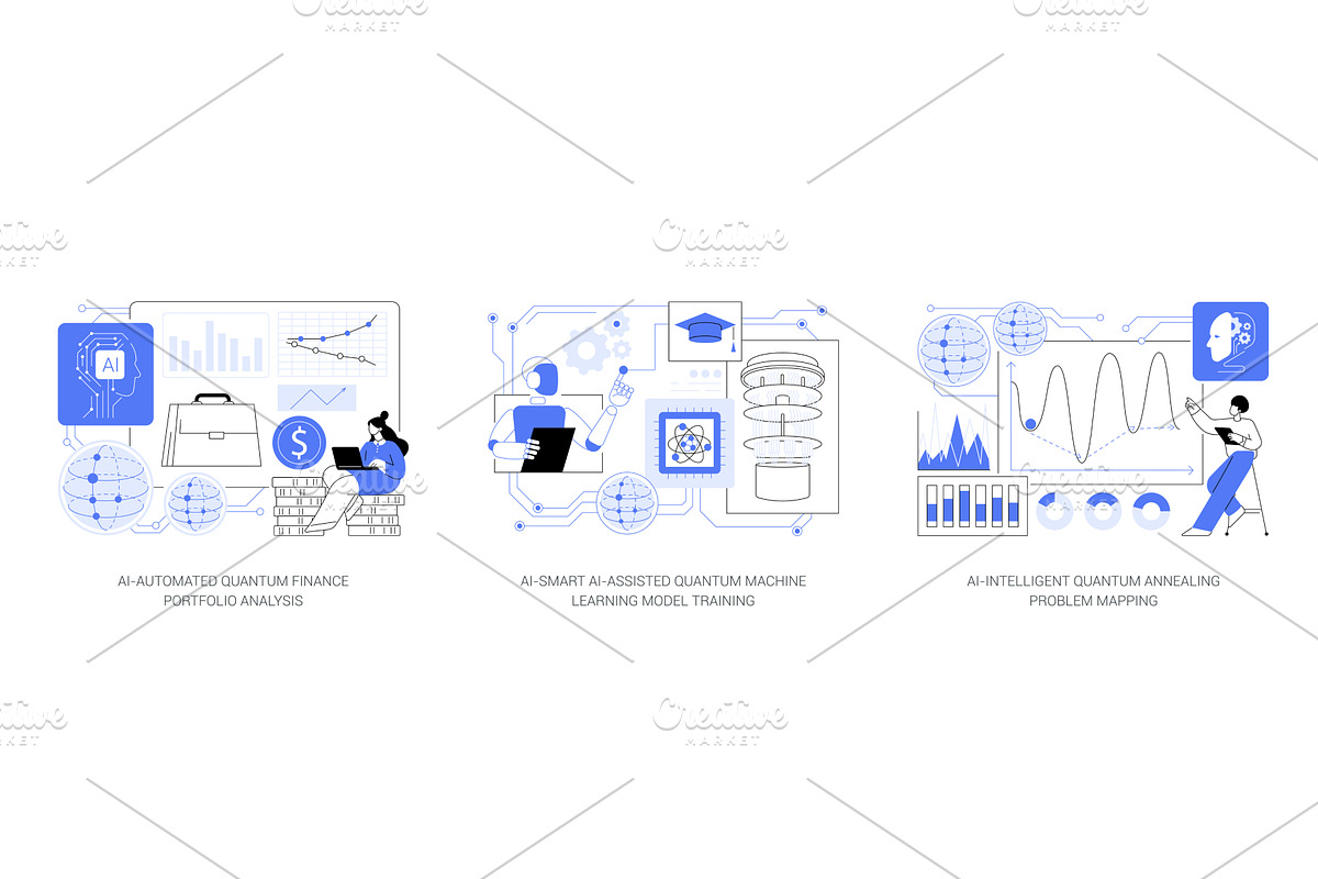 AI Applications in Quantum Computing, a Technology Illustration by Visual Generation