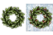 Christmas Wreath for Christmas decor, a Decorative Illustration by Vjom (Thumbnail 3 of 4)