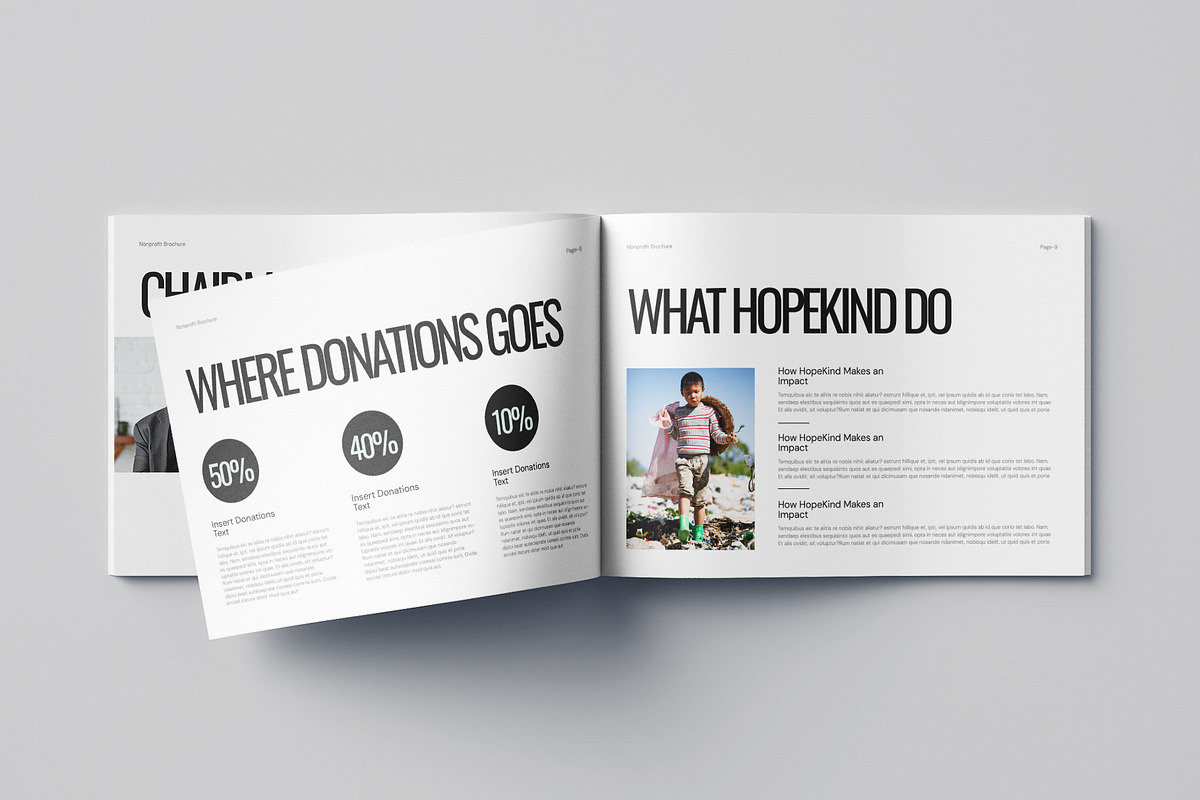 Nonprofit Charity Brochure Landscape, a Brochure Template by Pixelpick (Photo 5 of 9)