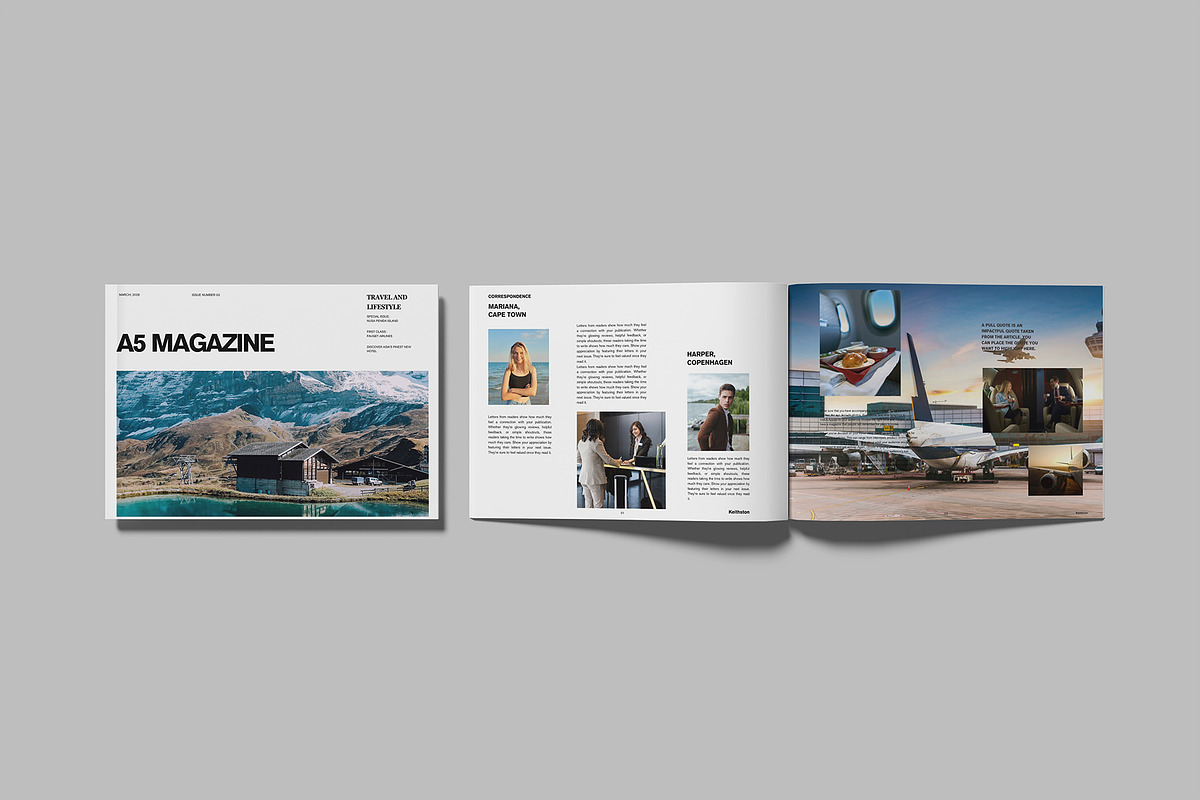 A5 Magazine Mockup, an Advertising Mockup by Bangdastudio (Photo 2 of 5)