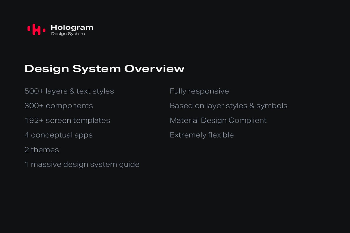 Hologram Design System, an UI Kit Template by Creative Perspective (Photo 8 of 8)