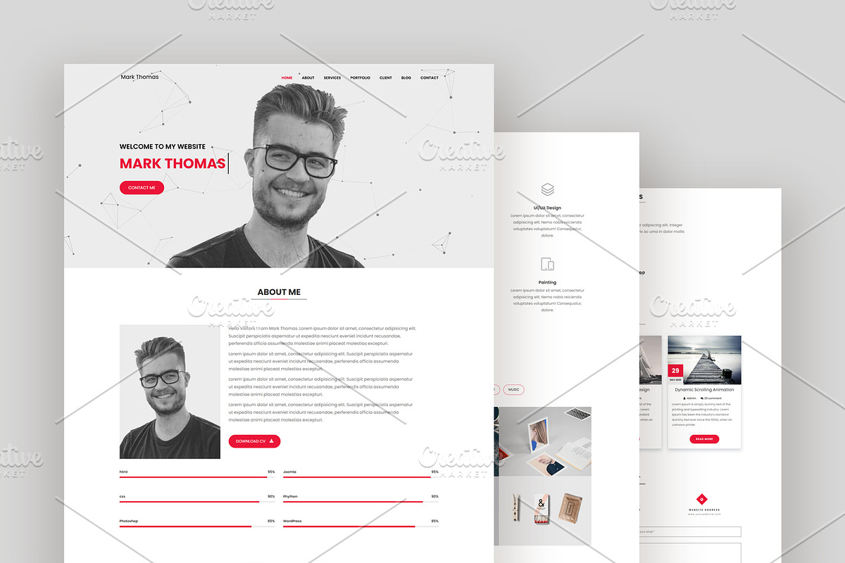 Portfolio Landing Page Template, a Landing Page Template by nandinigraphics (Photo 2 of 3)