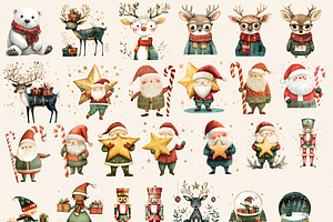 SCANDI SANTA CHRISTMAS CLIPART