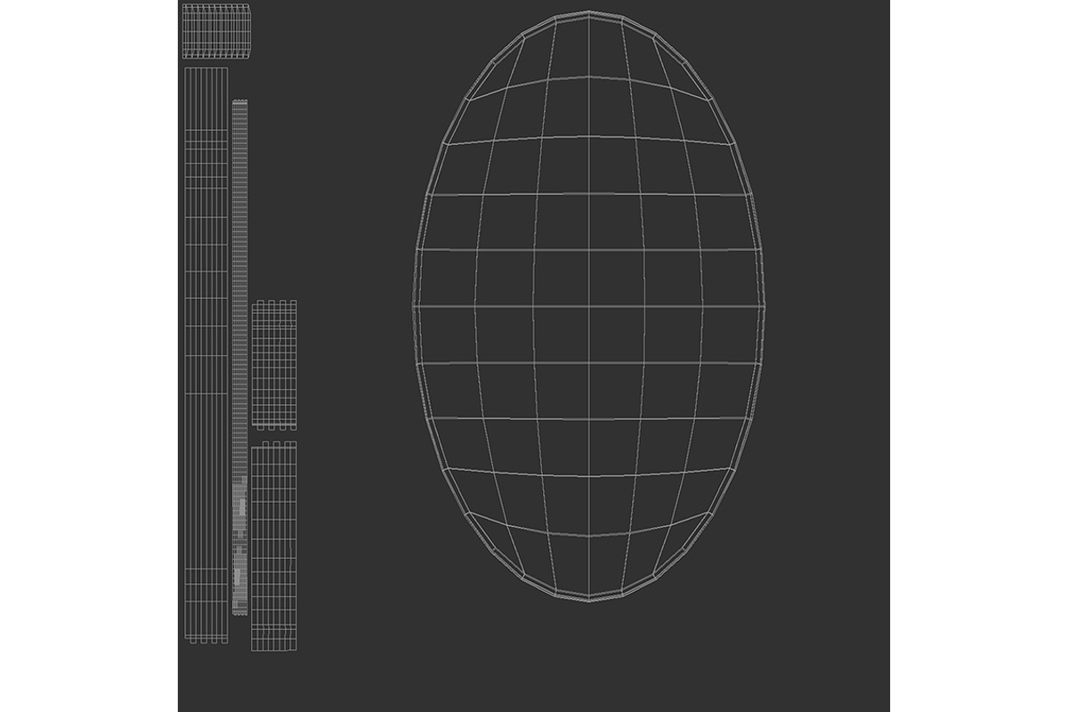 White Oval Earring Jewelry 3D Model, an Object 3D Model by rebrandy (Photo 6 of 9)
