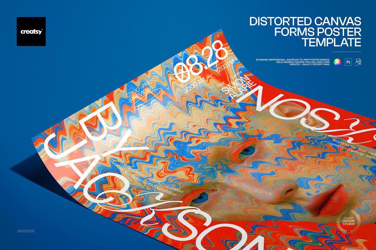 Distorted Forms Poster Template, a Poster Template by creatsy5 (Photo 1 of 4)