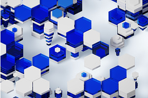 Abstract hexagon pattern 3d, a Technology Illustration by Marozhkastudio