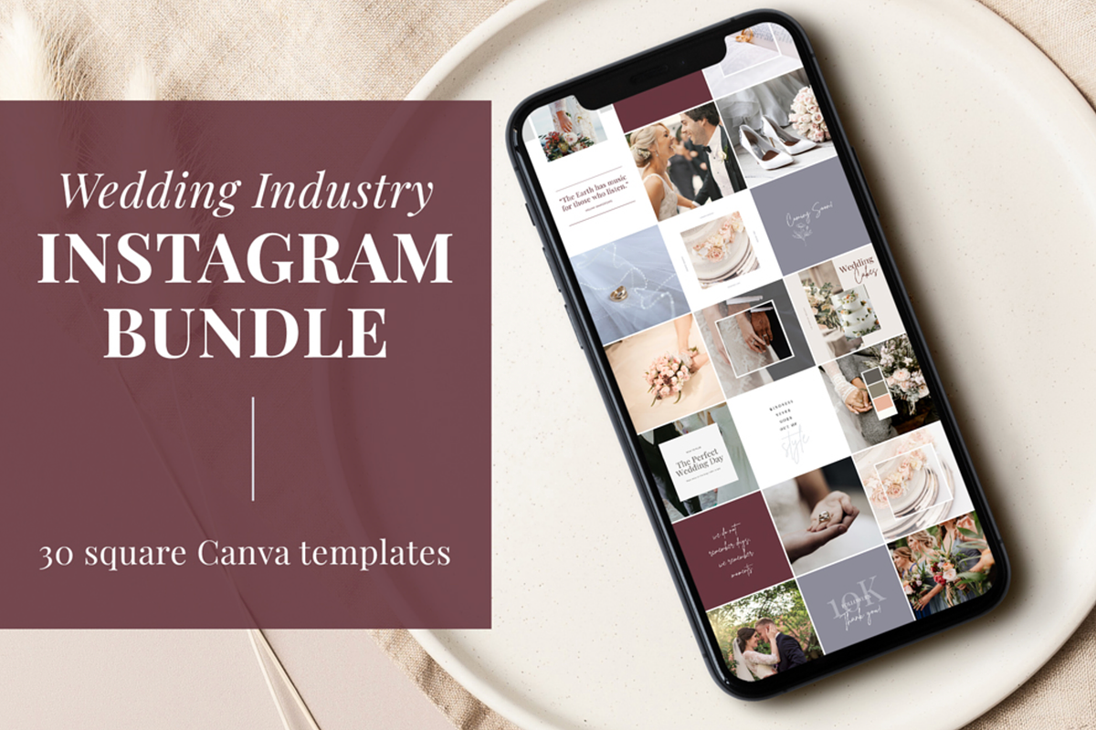Wedding Industry Instagram Templates, a Device Mockup by Starline Creative (Photo 1 of 5)