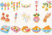 Diwali Clipart Festival of Lights, a Seasonal Illustration by SugarCloudStudioArt (Thumbnail 6 of 6)