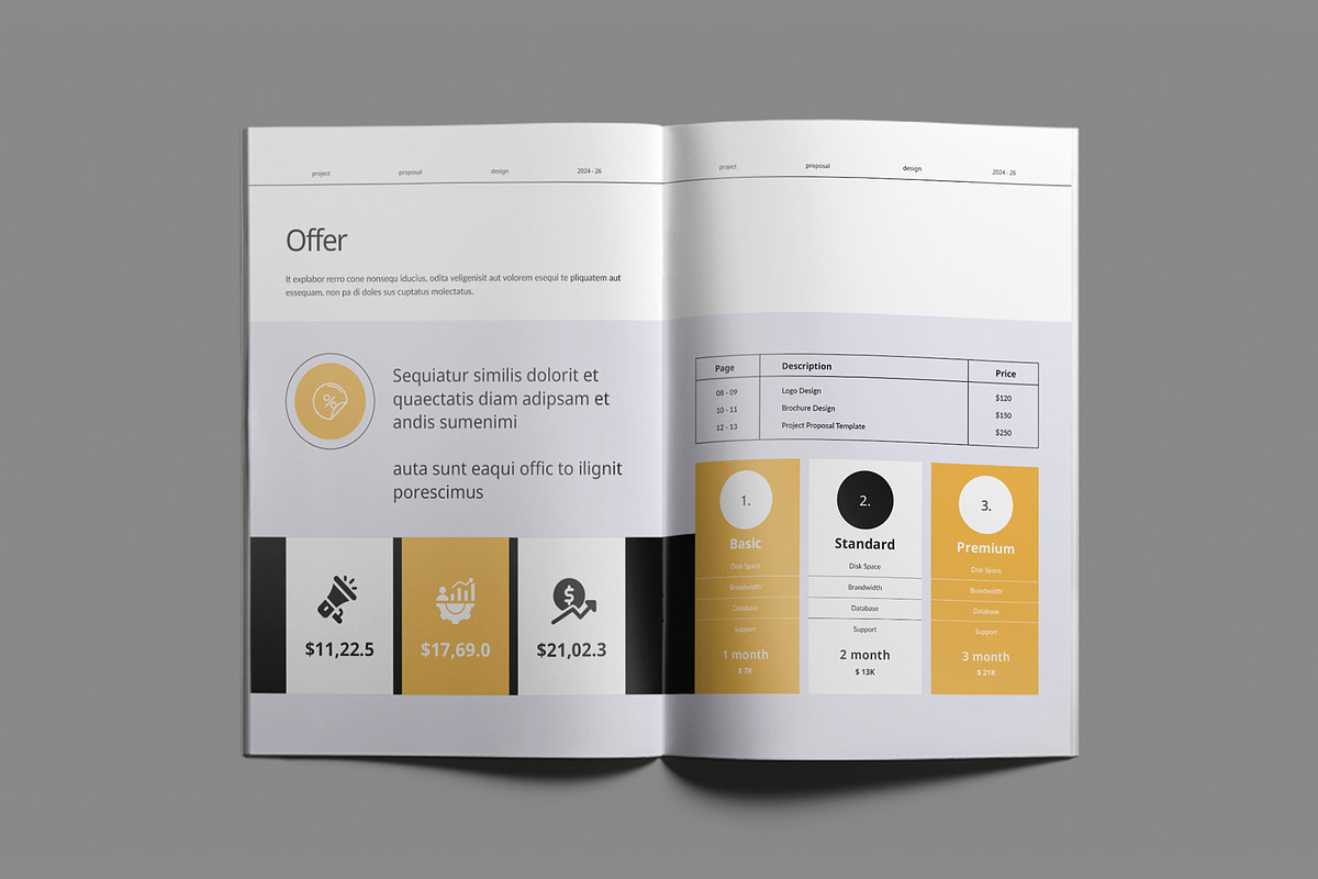 Project Proposal Brochure Template, a Brochure Template by White Graphic (Photo 11 of 16)
