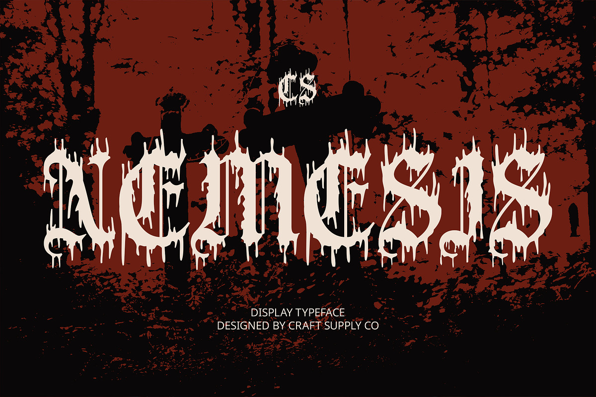 CS Nemesis – Black Metal Font, a Blackletter Font by Craft Supply Co. (Photo 1 of 8)
