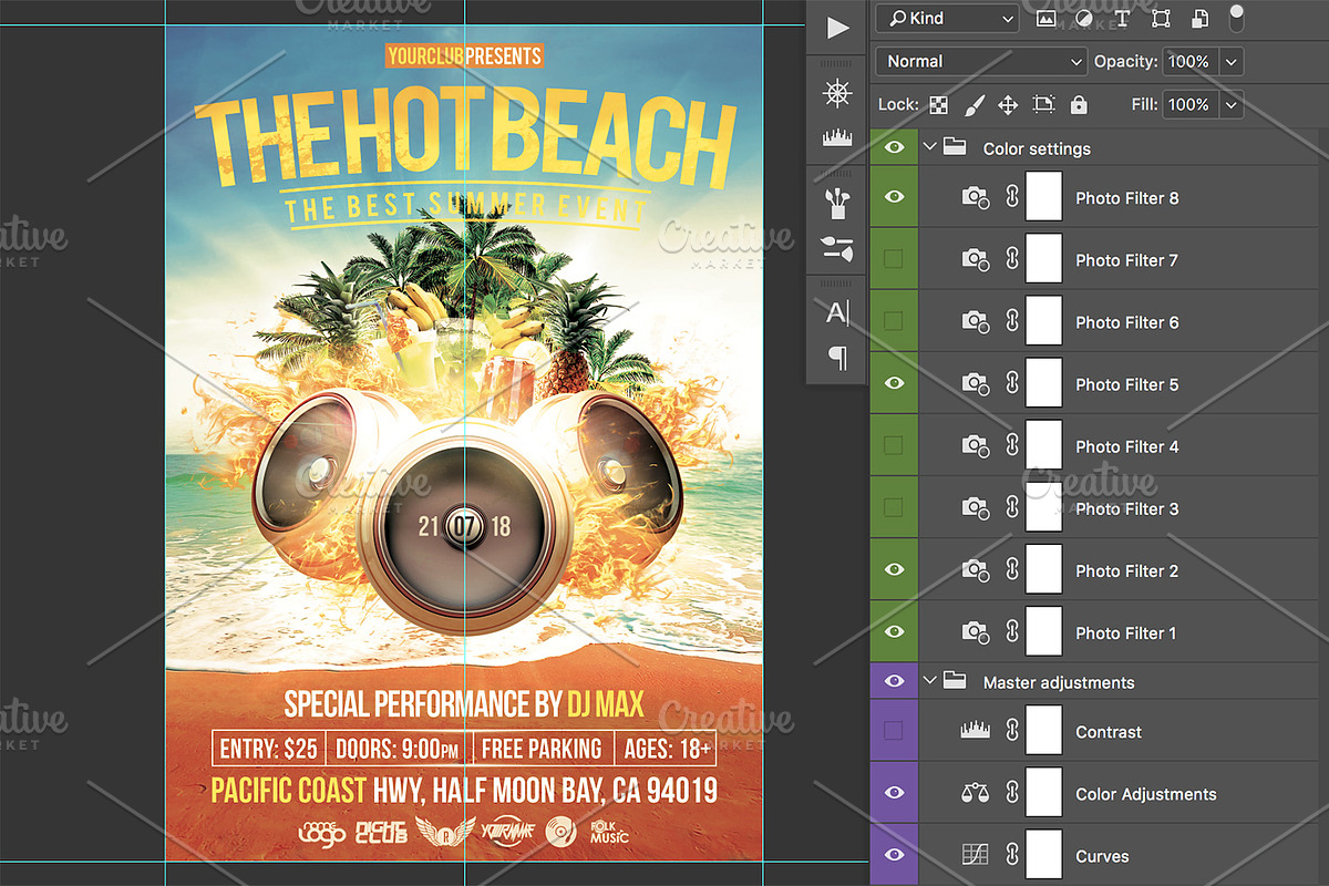 The Hot Beach Flyer, a Flyer Template by CREATIVE DUDE (Photo 5 of 5)