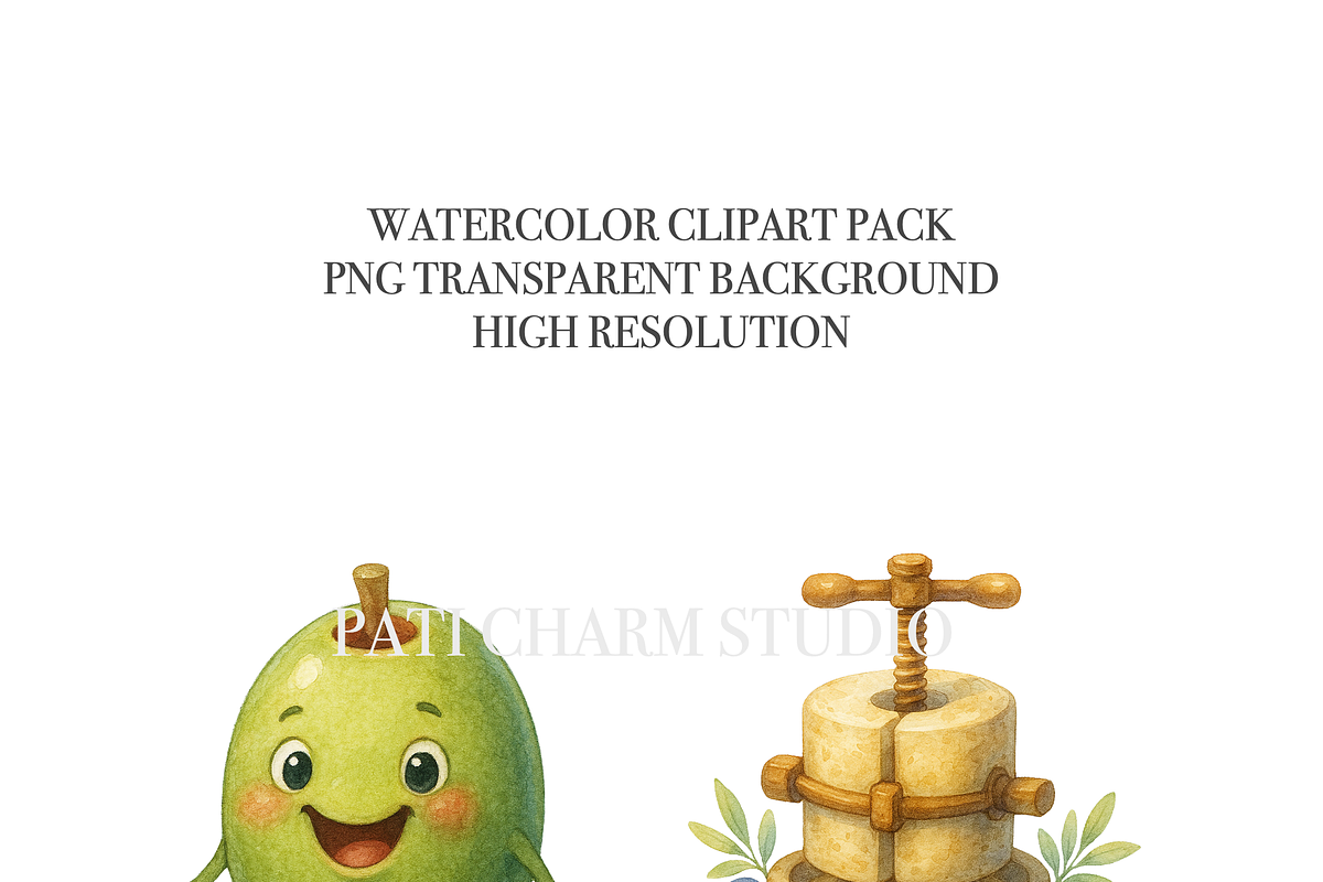 27 Olive Garden Clipart, a Food Illustration by Pati Charm Studio (Photo 5 of 8)