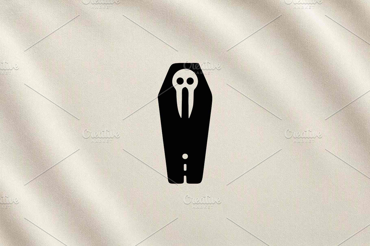 Coffin Skull Silhouette Vector, an Object Illustration by Vectorium Studio (Photo 3 of 4)