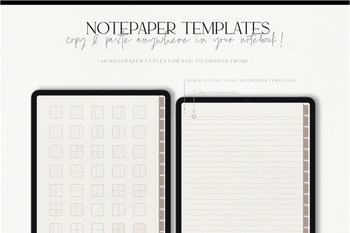 Digital Notebook - Paper Texture, a Stationery Template by MainichiDesign