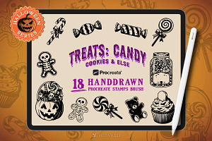 18 Candy&Treats Stamp Brushes