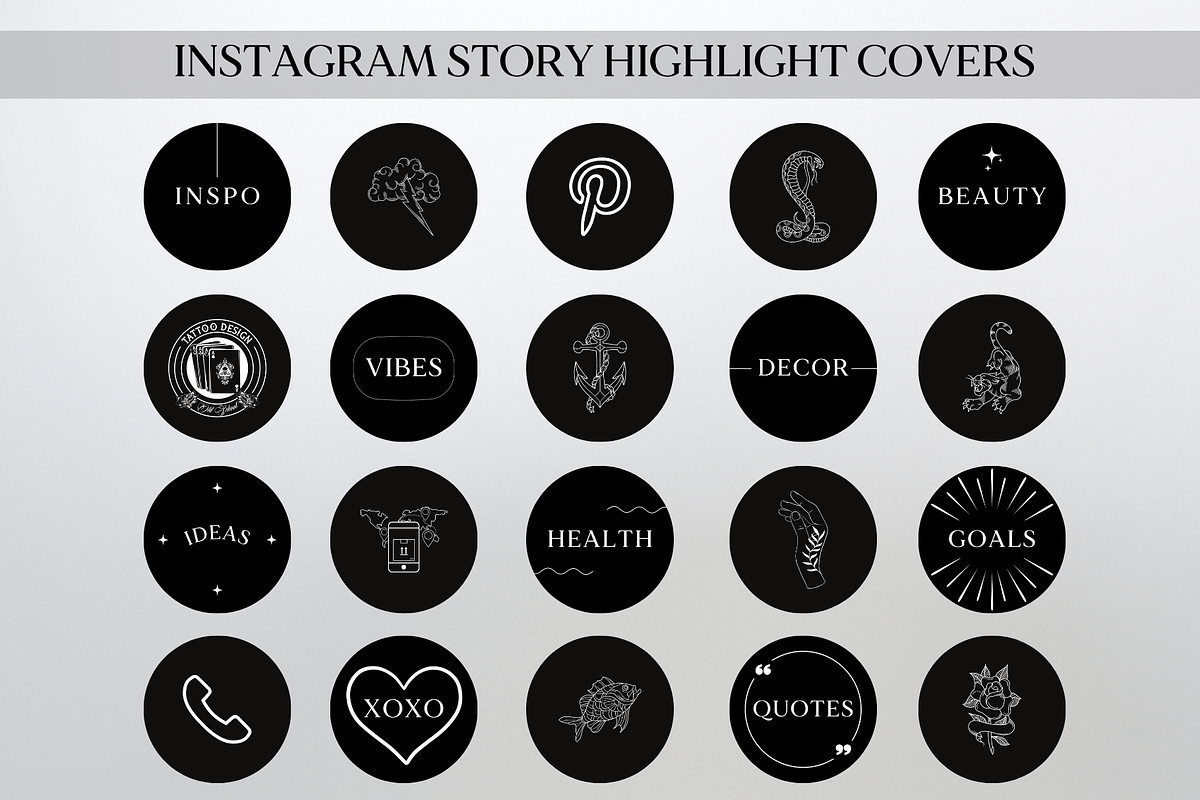 Tattoo Artist Instagram Highlights, a Social Media Template by Boltik Studio (Photo 8 of 8)