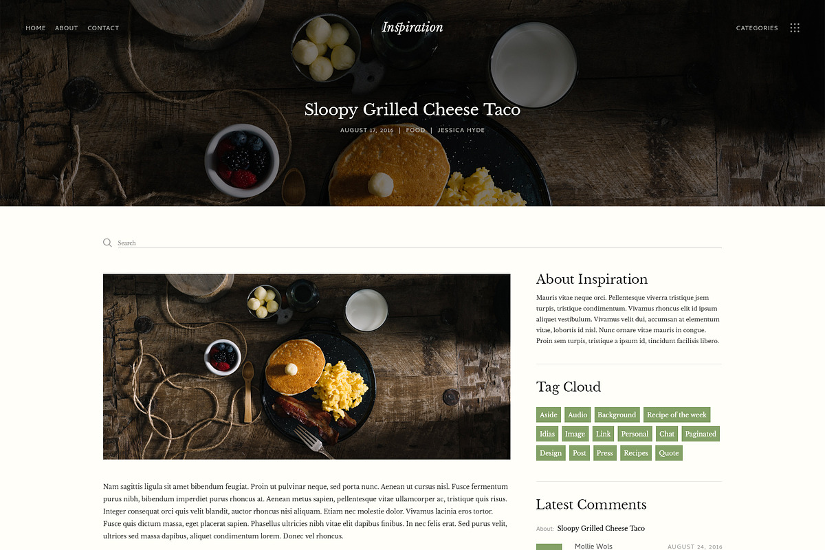 Inspiration — Lifestyle Blog PSD, a Templates & Theme by ScienteCraft (Photo 13 of 47)