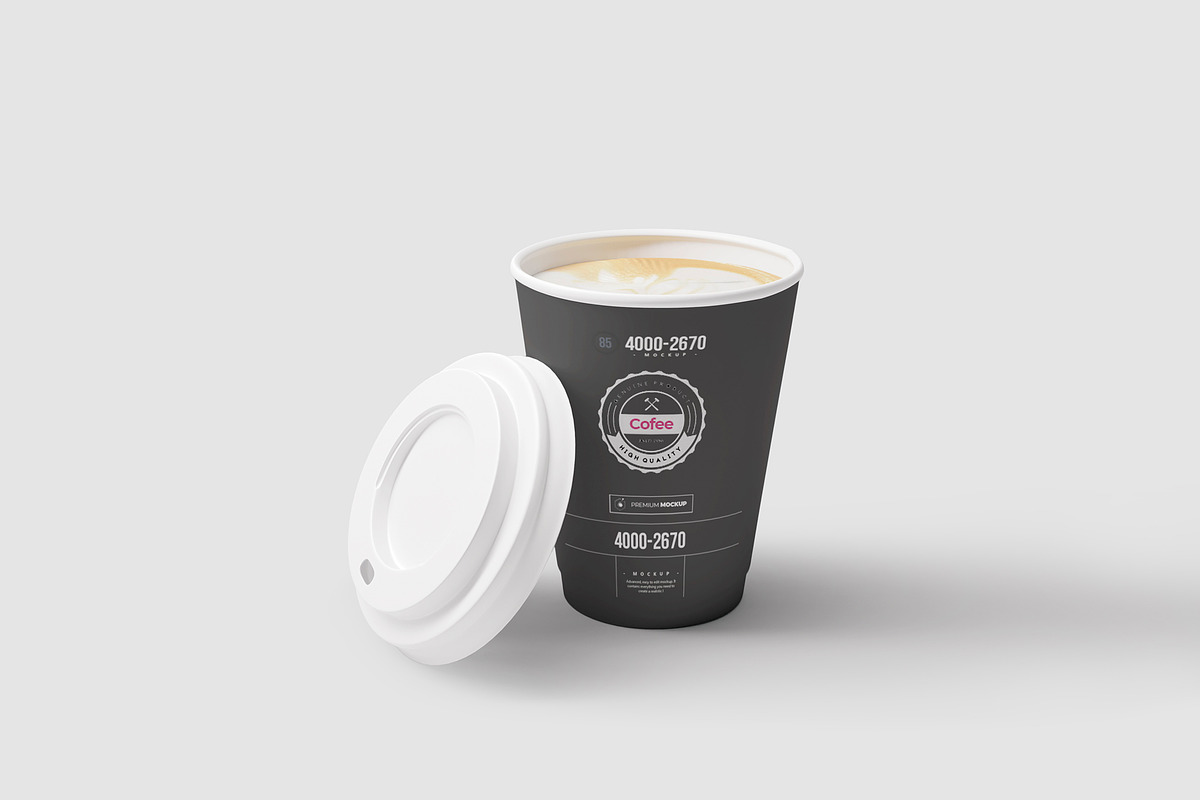 Coffe Paper Cups Mock-up 4, a Cups & Container Mockup by Nevada63 (Photo 3 of 4)