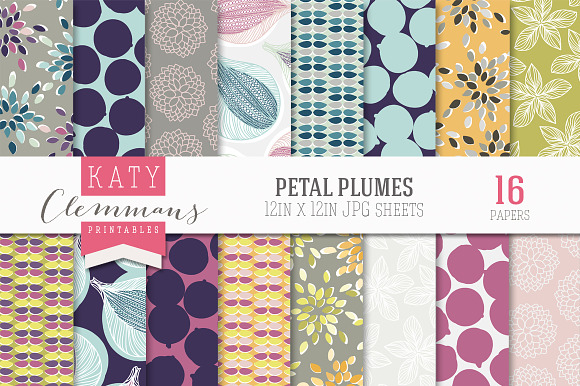 Petal Plumes paper pack preview 4