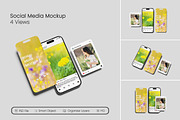 Social Media Mockup, an iPhone Mockup by seramoe (Thumbnail 1 of 5)
