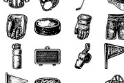 Vintage Ice Hockey Equipment Set, an Object Graphic by RT Studio (Thumbnail 5 of 5)