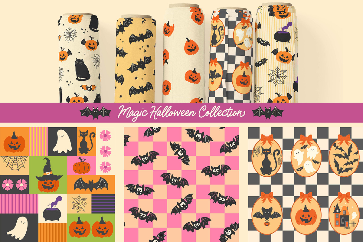 50 Halloween seamless patterns, a Pattern Graphic by EltaMaxArt (Photo 15 of 15)